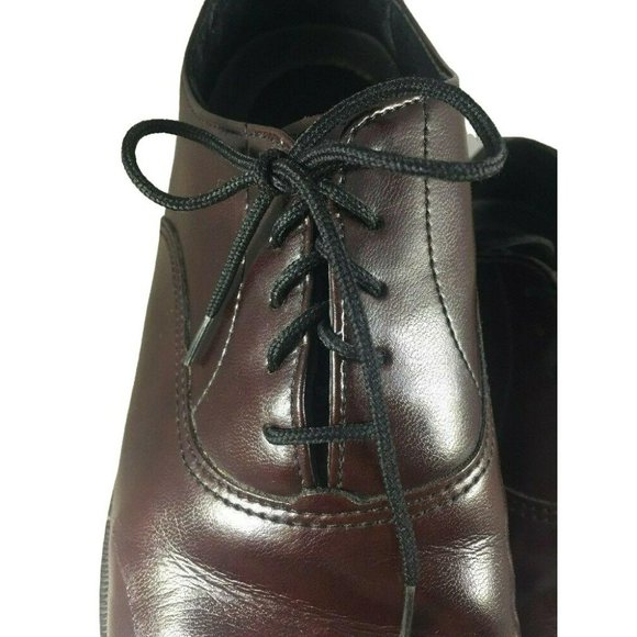 Hush Puppies Mens Oxford Shoes Size 8.5 Extra Wide Burgundy Leather Round Toe - Picture 7 of 12